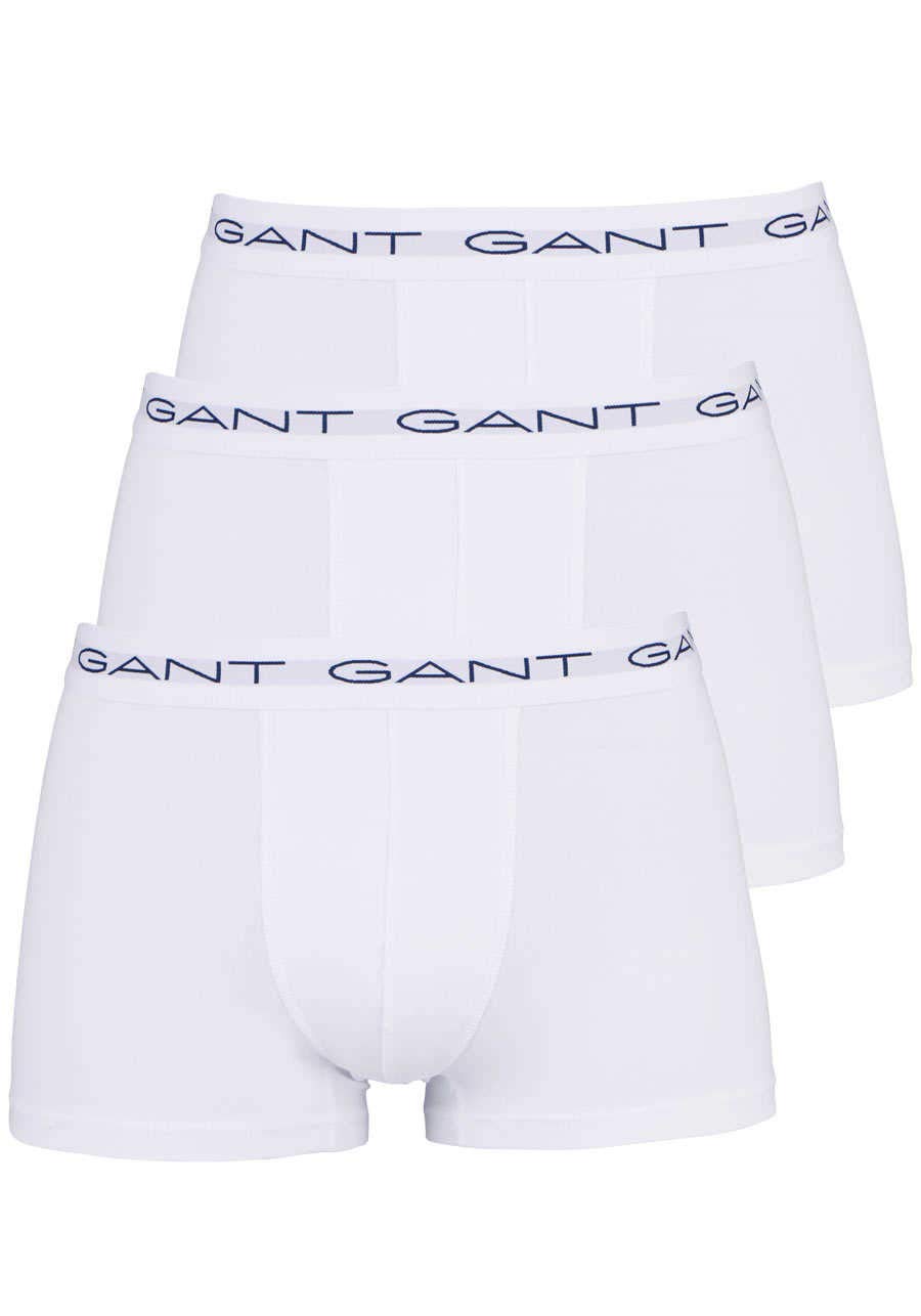 Gant Men's White Trunks Pack Of 3, L