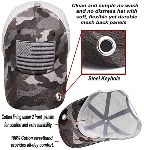 Image of Antourage American Flag Unconstructed Unisex Mesh Snapback Baseball Hat Cap for Men and Women +2 Patriotic Patches Included