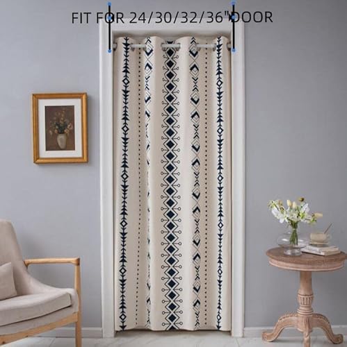 F-Chu Boho Door Curtains For Doorways Privacy,Room Divider Curtains, Insulated Curtains,1 Panel 47X79 Inch,Suitable For Door Width27-39Inch (Not Include Rome Bar, Telescopic Rod) #TOP1