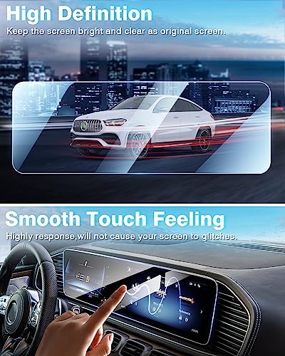 Karltys Screen Protector for 2019-2025 Mercedes-Benz GLE GLS 350 450 12.3-Inch Touchscreen, 9H Tempered Glass Protector for Mercedes GLE Accessories, Car Instrument Cluster Screen Cover Anti Glare