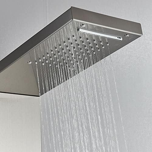 Panel de Ducha Torre en Acero Inoxidable Impermeable con Chorro Lluvia y Masaje, Juego de Grifo miniatura 5