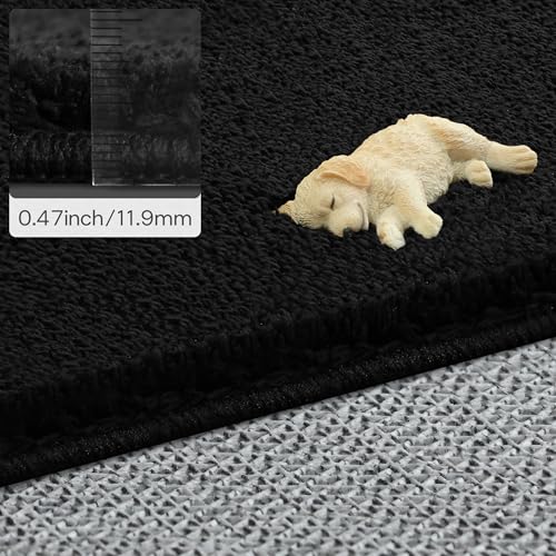 Tapete Lavable 3x5 Pies Negro miniatura 7