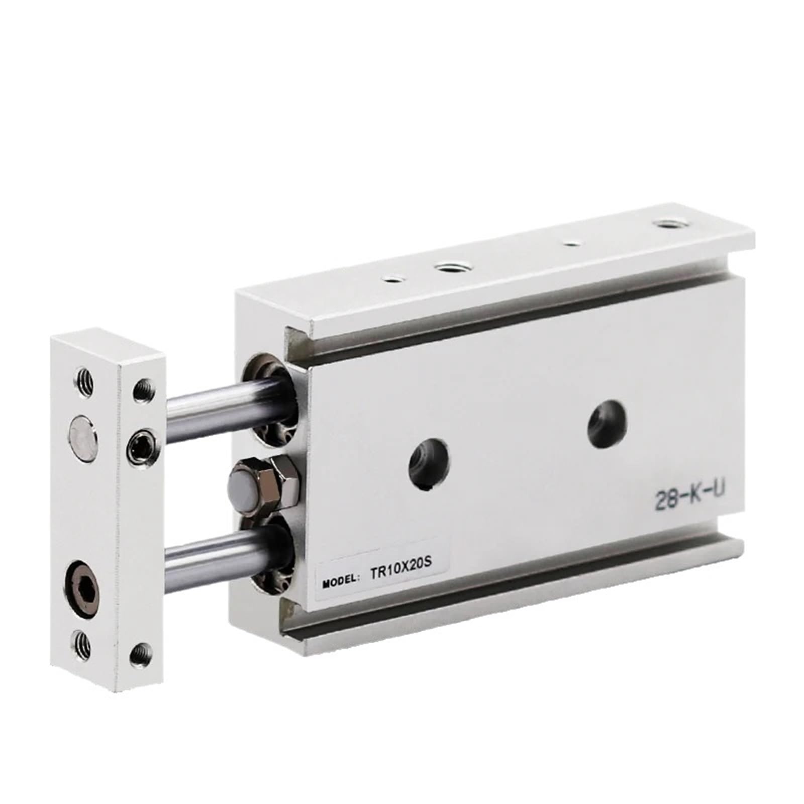 Cilindro neumático de Doble vástago Serie TR, TR16, TR20, TR25, TR32, Carrera 10-90 mm con imán(Stroke 80mm Magnetic,TR25)