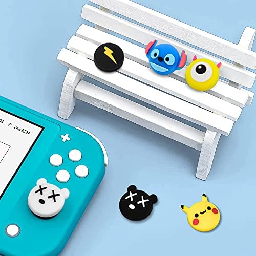 DLseego 6 PCS Switch Thumb Grip Joystick Caps, Soft Silicone Anti-slip Analog Thumbstick Cover Cpas for Switch & Switch Lite,Cartoon Theme