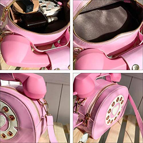 VALICLUD Umhängetasche Telefon Geformte Handtasche Retro Top Griff Tasche Neuheit Geldbörse für Frauen