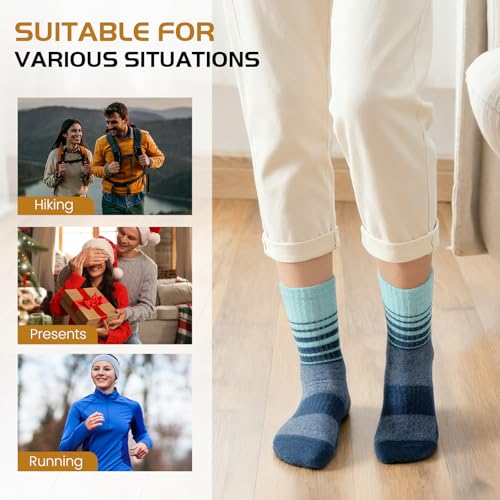 Clothirily Merino Wool Socks for Women, Winter Thick Warm Boot Hiking Socks - image 7