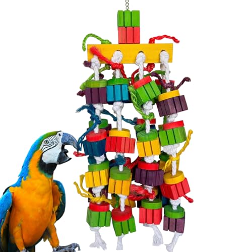 TANOMA Large Bird Parrot Chewing Toys for Macaws, African Grey, Amazon Parrots, cokatoos (20 inch)