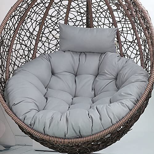 Silla colgante con forma de huevo con soporte y almohada, para interiores y exteriores, para relajarse, 105 x 90 cm