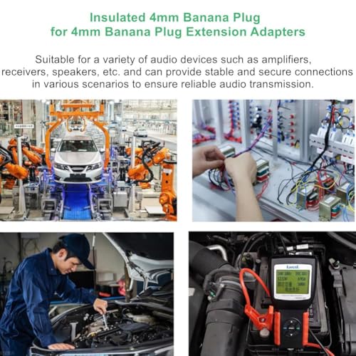 Image of Mumusuki 4mm Insulated Banana Plug Coupler, Female to Female Socket Adapter, 5 Color Coded Connectors for Electronics, Inverters, Industrial Equipment
