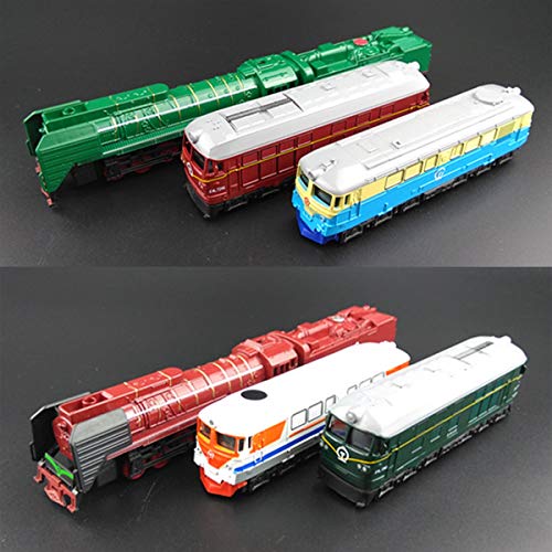 MinYn Locomotive Train Model Toy Pullback Retro Steam Train Magnetic Simulation Die cast Engine Vehicle Set Collection Gift Kids - 4pcs