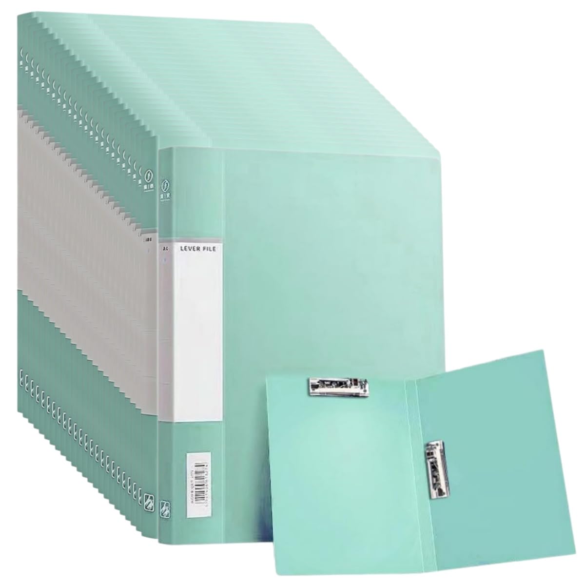Classeur à pince double clip métal vert pour document 21,6 x 27,9 cm