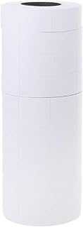 ZEERKEER Price Gun Label, 10 Rolls 5000 pcs White Price Gun Stickers for MX-6600 Pricing Gun, Can Print 2 Lines, 10 Digits On A Line（White)