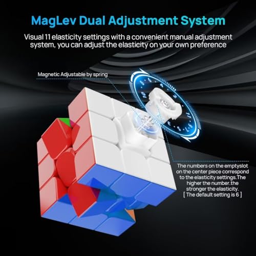 Image of Magnetic 3x3 Speed Cube Stickerless for Kids & Adults, Competition Cube | 24 magnets with smooth turning and excellent corner cutting. Built for speedcubing, practice, competition and daily solving.