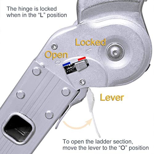 4.7m Multi Purpose Aluminum Ladder 14-in-1 Extension Folding Ladder with 1 Free Tray 4x4 Steps 15.5ft Heavy Duty Combination Ladder 4 4.7m Multi Purpose Aluminum Ladder 14-in-1 Extension Folding Ladder with 1 Free Tray 4x4 Steps 15.5ft Heavy Duty Combination Ladder - Image 4