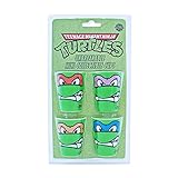 Silver Buffalo NT038SG1 Nickelodeon TMNT Growl Face Plastic Mini Glasses, 4-Pack