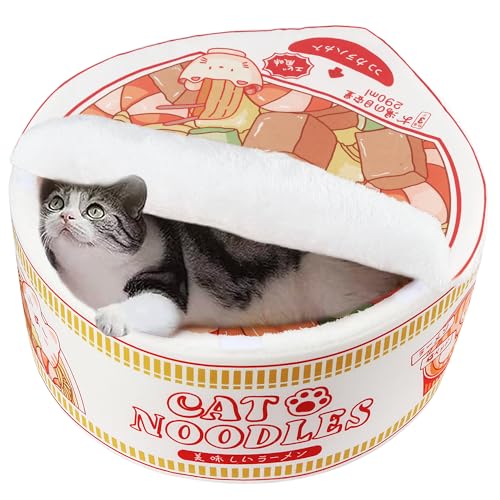 寵幸 Ramen Noodle Dog & Cat Bed,Keep Warm and Super Soft Creative Pet Nest for Indoor...