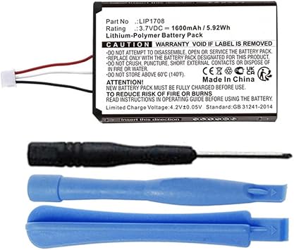 LIP1708 Battery Replacement Compatible with Sony PlayStation 5 PS5 DualSense Wireless Controller CFI-1015A, CFI-ZCT1W with Installation Tools