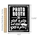 Big Dot of Happiness Photo Booth Sign with Stand – Festive & Durable Plastic Display – Indoor & Outdoor Party Decoration – 10.5” x 13.75”