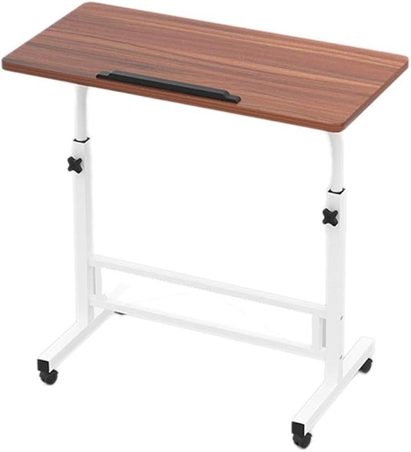 XJY Mobile Laptop Desk Cart 31.4" Notebook Computer Stand Mobile Laptop Desk Rolling Cart Overbed Table For Nursing Hospital (color : A)