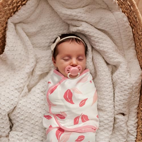 Image of GLLQUEN BABY Newborn Swaddles with Zipper, 0-3 Months, Adjustable Hook&Loop | 3-Pack, Baby Girl Swaddles Organic Cotton Womb-Like Nursery Swaddling Blanket reduces startle reflex, Soft & Skin-Friendly
