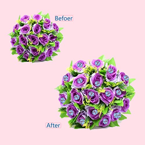 image for HeGangLy 100 Pcs Corsage Bouquet Pins,2Inch Flower Diamond Rhinestone 