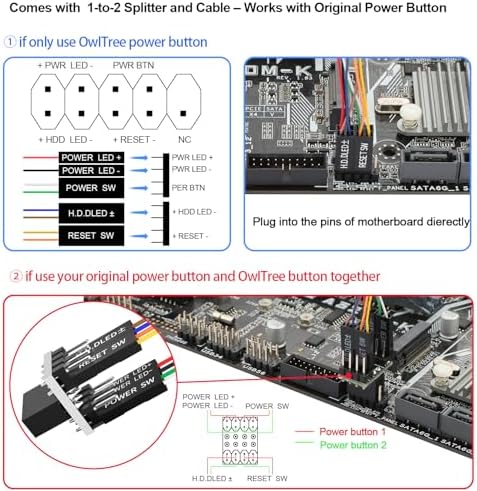 Miniatura 2 de OwlTree Botón de Encendido Externo para PC de Escritorio