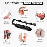 DMoose Fitness Foot & Calf Stretcher with Adjustable Padded Stretching Strap for Plantar Fasciitis, Hamstring, Heel Spurs and Achilles Tendonitis Relief - Yoga Leg Stretch Strap for Flexibility - Image 2