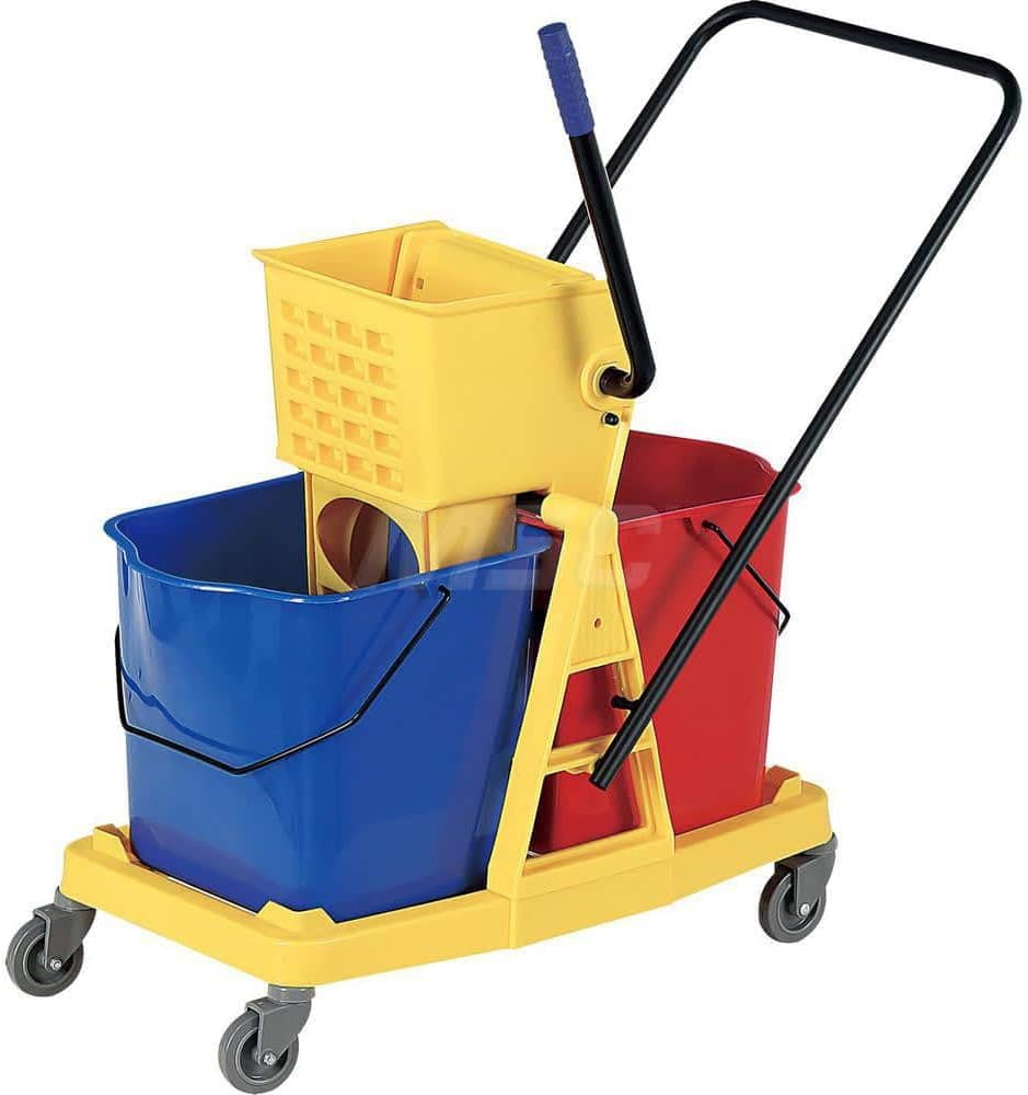PRO SOURCE 63-Quart Mop Bucket & Wringer Station: 31" L x 20-1/2" H x 17" W