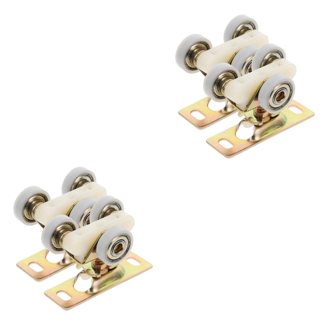 DOITOOL Lot De 2 Rouleaux De Porte De Fenêtre Et De Remplacement De 3 Roues Solide Et Précis 2 Pièces X 2