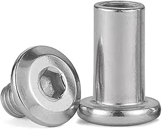 Aopin Chicago Binding Screws Binding Post Scrapbook Photo Albums Screw Post Fit for 5/16"(8mm) Hole Dia, Male M6x10mm Belt...