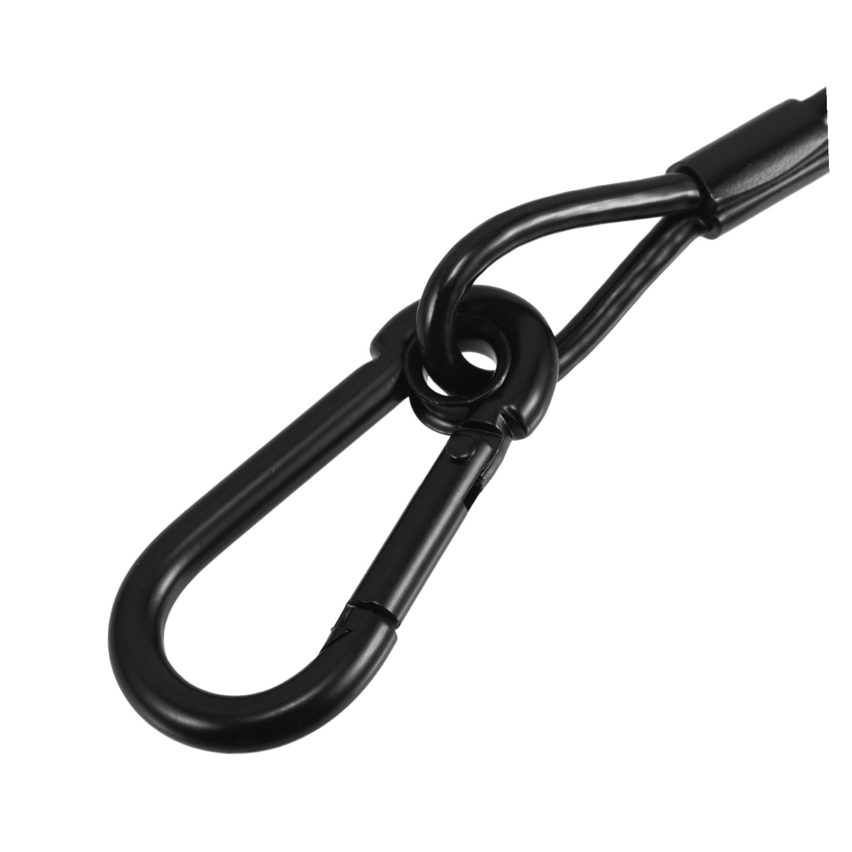 VANZACK Cavi di Sicurezza Nero 4mm X 800mm 10 Pezzi in Cavo D'acciaio Capacità di Carico 50kg per Luci da Palcoscenico per Installazioni e Performance Sicure