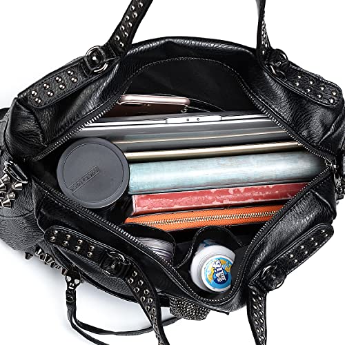 UTO Borsa Vintage Borsa a Mano Cranio Stile Punk