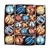 Decorbyhannah christmas ornaments decorations21ct blue copper gold woodland christmas tree ornaments setshatterproof hanging thanksgiving ornaments for christmas treexmas ornaments for table decor  urban country home decor