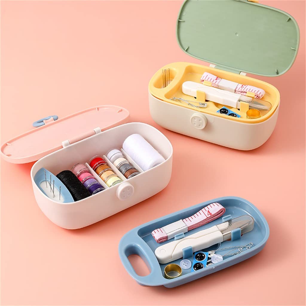 JFDBGU Kits De Costura Doméstica Bricolaje Conjunto Multifunción Caja De Caja De Acolchado De Mano Accesorios De Hilo Bordado(3-Pack)