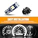 dawfall 20 PCS Automobile T5 LED Instrument Light Set, 3030-3SMD High-brightness Chipset with Twist Lock Holder, A/C Light Gear Shift Light Digital Clearly Indicator Bulb, Universal for Cars (White)