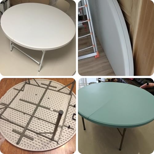 Table ronde pliante de 48 pouces plastique HDPE table pique-nique extérieure - 7