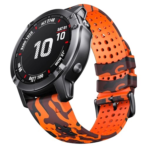 Bracelet montre 22mm Garmin Fenix 7 anti irritation en silicone souple SAAWEE