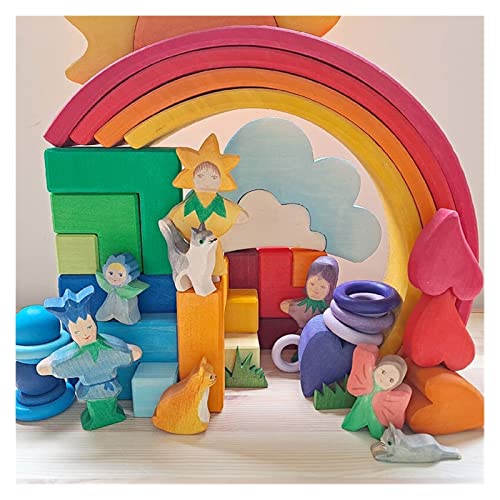 Flower Children Figures Waldorf Toys Kids Open Ended Play Toys Handmade Wooden Toys Fairy Tale Figur