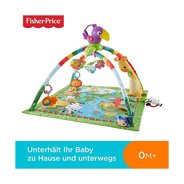 Fisher-Price Jumperoo Baby-Spielcenter mit Lichtern, Geräuschen und Musik, interaktiver Wippsitz für Babys, Hüpf-Leopard… – Bild 3