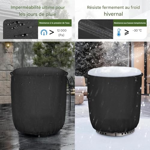 Housse pour foyer extérieur au propane de qualité supérieure