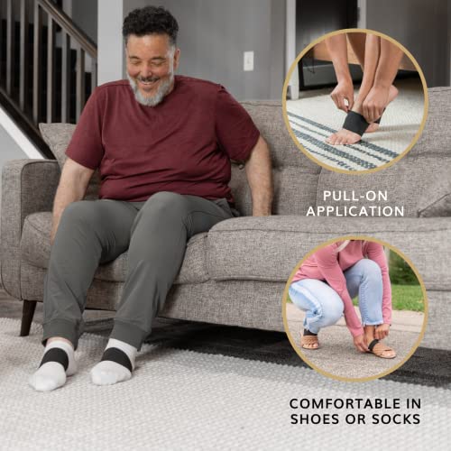 Image of BraceAbility Copper Arch Support Bands - Flat Feet Compression Brace Sleeves for Fallen Arches Treatment, Heel Spur Pain Relief, Achilles Tendonitis Foot Care, Plantar Fasciitis Correction, S /M Pair