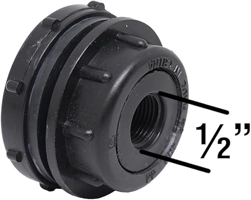 Miniatura 8 de Valley Industries BHF112-BC Montaje de mamparo, 1-12" FNPT, negro