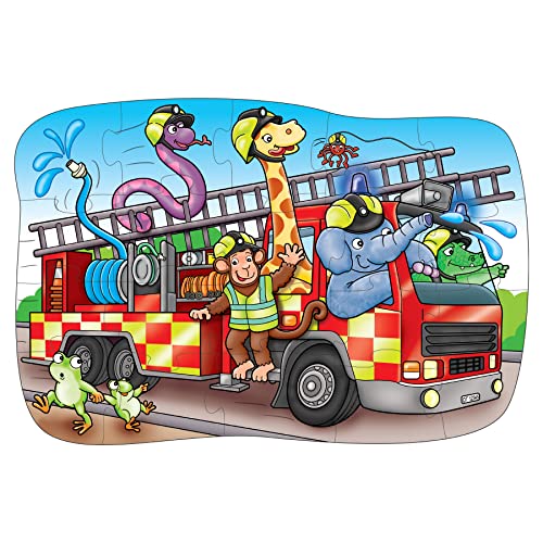 Orchard Toys Big Fire Engine Jigsaw Puzzle, 20 Piece Shaped Educational Jigsaw Puzzle for Kids Toddlers, Ages 2-5 - Image 2