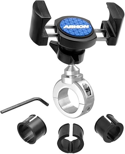 ARKON Mounts RVMC2C RoadVise - Soporte de teléfono para motocicleta para iPhone 12 11 Galaxy Note 20 10 S20 S10 Retail Chrome