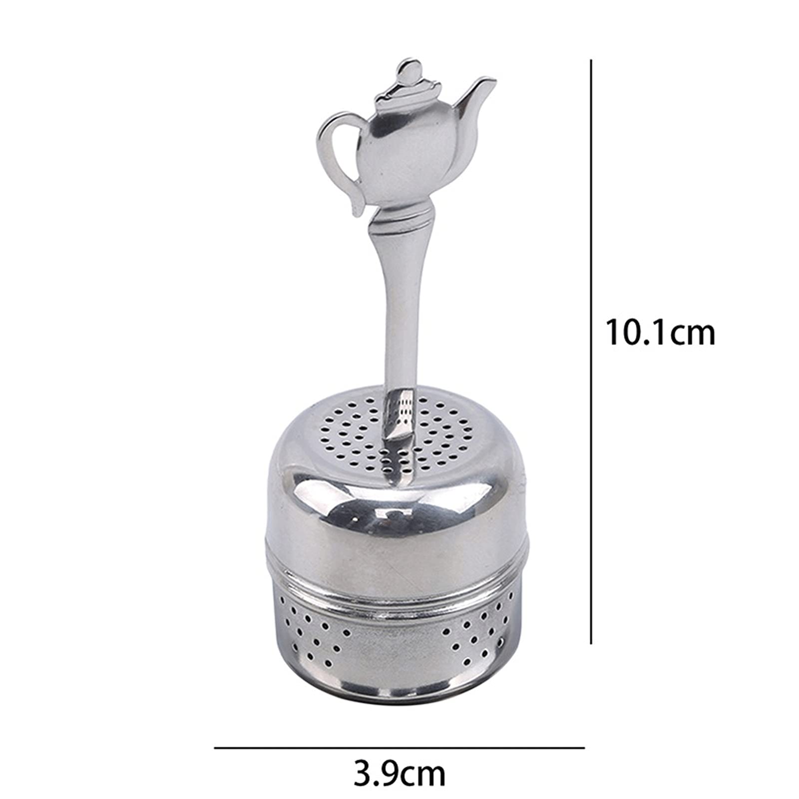 Colador de té de acero inoxidable, colador cilíndrico para té, colador de especias y hierbas, bola de condimento, cadena colgante, accesorios de cocina