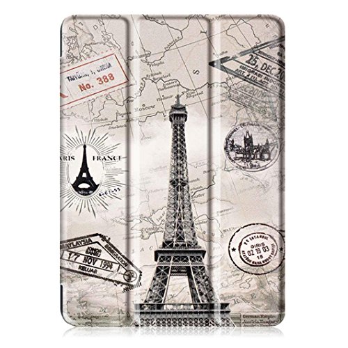 für iPad 24,6 cm 2017 tablettabletfolding Ständer Leder handbemalt Schutzhülle, Multi E