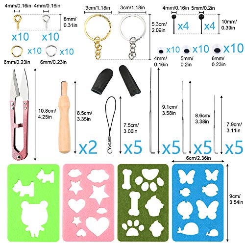 150 PCS Needle Felting Tools for Beginner, Needle Felting Kit, 39 Colors Wool Roving Set Include Curly Wools, with Wool Felt Tools and Foam Mat for DIY Complete Needle Felting Starter Kit - Thumbnail 3