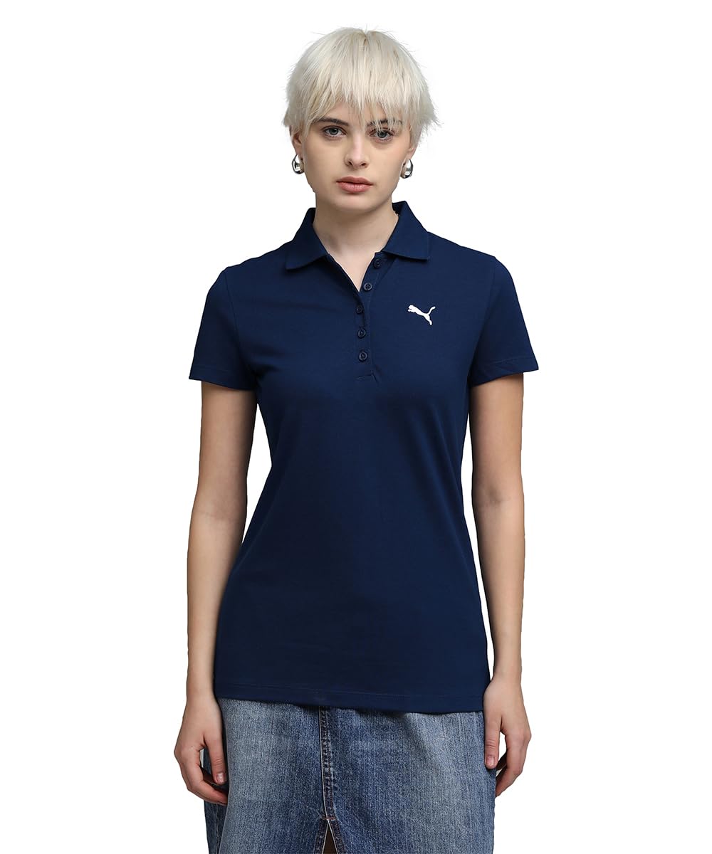 puma Women's Polo T-Shirt | Cotton Regular Fit Short Sleeve Polo with Ribbed Collar & Button Placket | Classic Everyday T-Shirt for Casual, Sport & Streetwear-picture-16