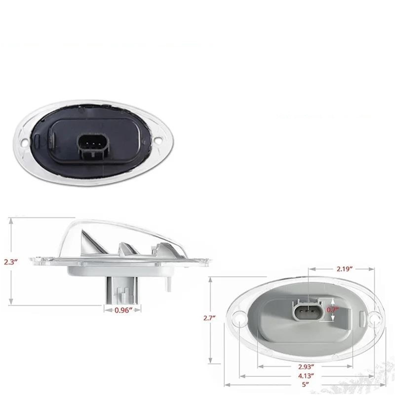 Indicatori Direzione Laterali Luce Per Freightliner Per Cascadia Per Autocarri 2008-2017 Luci Di Direzione Laterali Anteriori Per Cabina A LED Svasatura Parafanghi(Clear Lens)