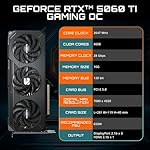 GIGABYTE GeForce RTX 5060 Ti Gaming OC 16G Graphics Card, by NVIDIA,16GB 128-bit GDDR7, PCIe 5.0, WINDFORCE Cooling System,DisplayPort & HDMI - Video Output Interface,GV-N506TGAMING OC-16GD Video Card - Image 2